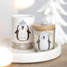 Load image into Gallery viewer, Frosty Vanilla Winter Penguin Candle