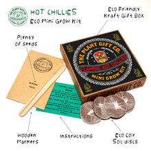 Load image into Gallery viewer, Flaming Hot Chillies. Eco Mini Chilli Grow Kit