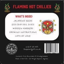 Load image into Gallery viewer, Flaming Hot Chillies. Eco Mini Chilli Grow Kit