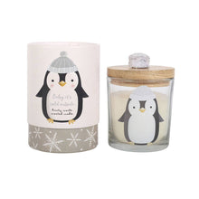 Load image into Gallery viewer, Frosty Vanilla Winter Penguin Candle