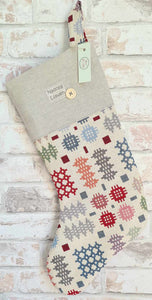 Welsh Blanket Stocking with Wording