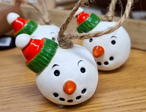 Handmade Ceramic Snowman Head