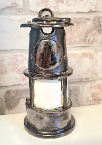 Large Ceramic Miners Lamp Ornament