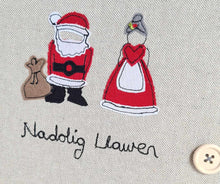 Load image into Gallery viewer, Small Square Mr &amp; Mrs Christmas Cushion