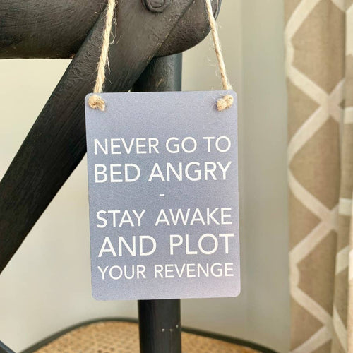 Stay Awake Mini Metal Sign, 9cm