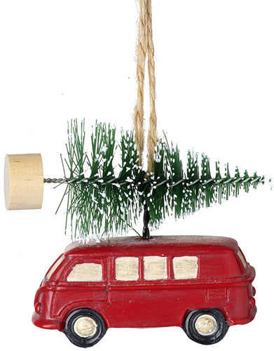 Red Camper Van Hanger, 6.5cm