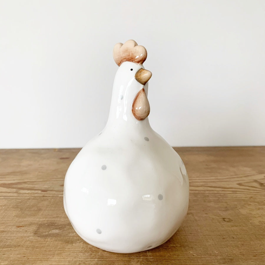 Ceramic Chicken Polka Dot, 10.5cm