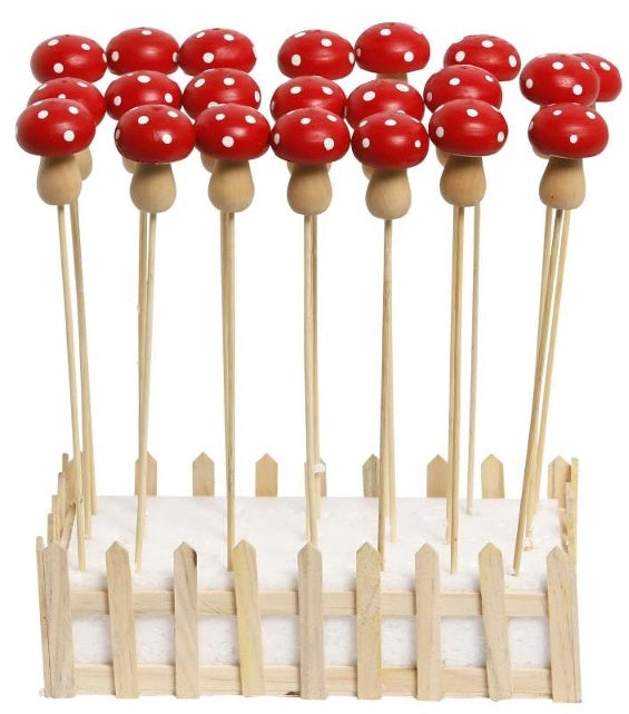 Wooden Toadstool Stake