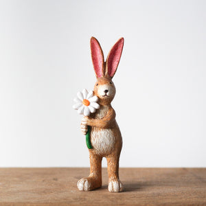 Rabbit & Daisy Ornament, 14cm
