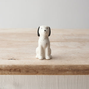 Speckle Porcelain Dog, 6cm