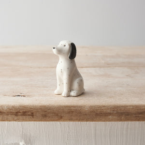 Speckle Porcelain Dog, 6cm