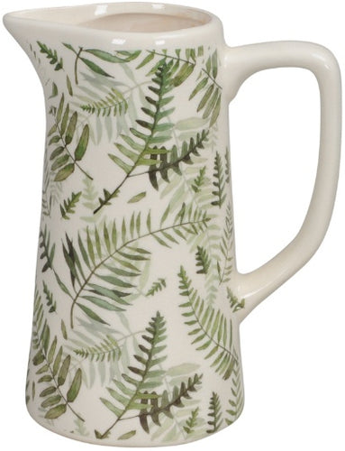 Decorative Jug w/ Fern leaves 19.5cm