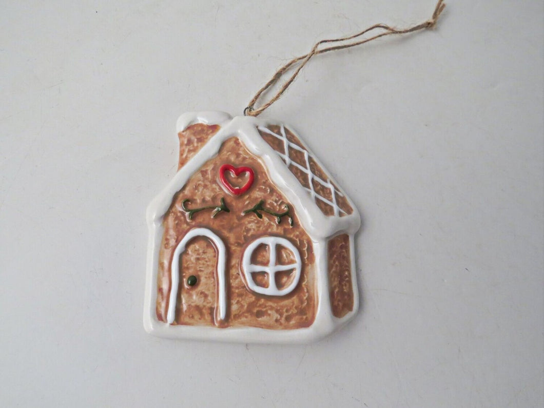 Gingerbread House Tree Decoration, 7.4cm