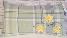 Load image into Gallery viewer, Personalised Cushion - Rectangle with Daffodils