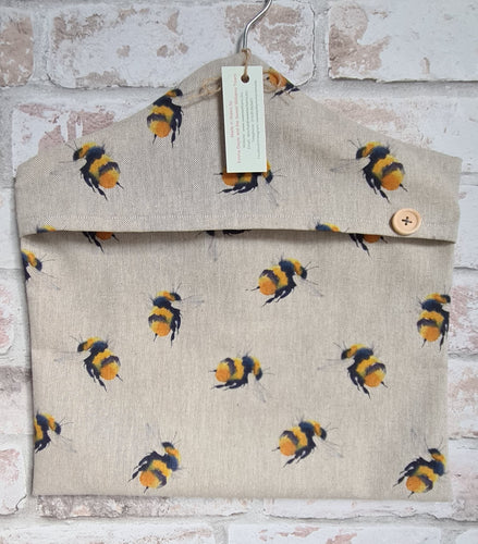 DISCONTINUED HALF PRICE Bee Print Peg Bag