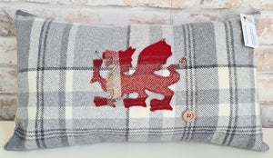 Rectangle Cushion with Large Welsh Dragon