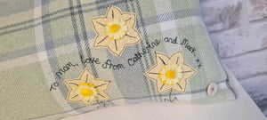 Personalised Cushion - Rectangle with Daffodils