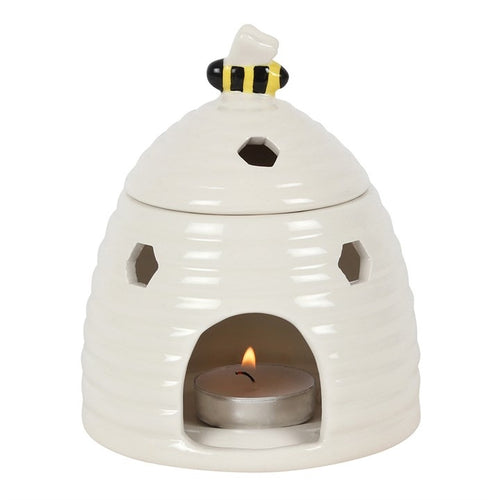 White Beehive Ceramic Oil Burner