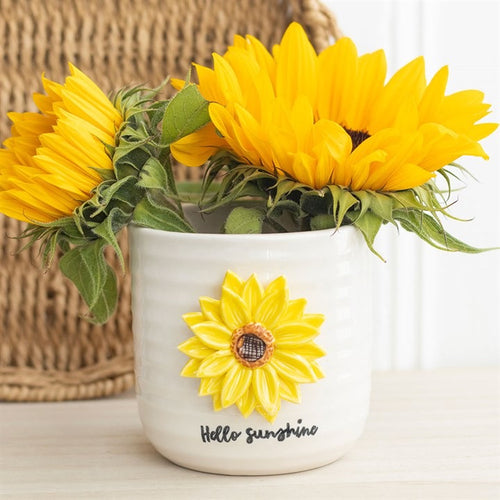 Hello Sunshine Ceramic Sunflower Plant Pot