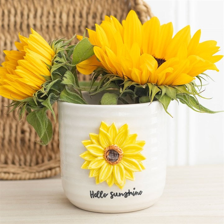 Hello Sunshine Ceramic Sunflower Plant Pot