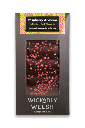Wickedly Welsh Raspberry & Vodka Chocolate