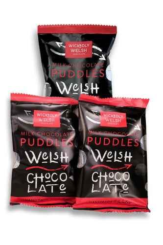 Wickedly Welsh Milk Chocolate Puddles
