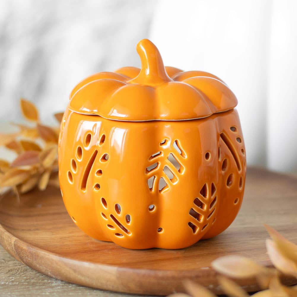 Orange Autumn Leaves Fall Pumpkin Oil Burner