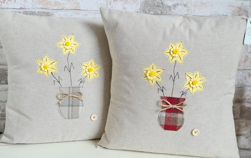 DISCOUNTED Daffodil Vase Cushions WAS £32