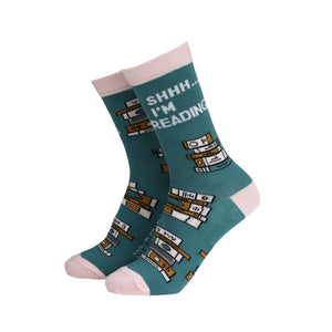 Shhh I'm Reading - Women's Bamboo Socks