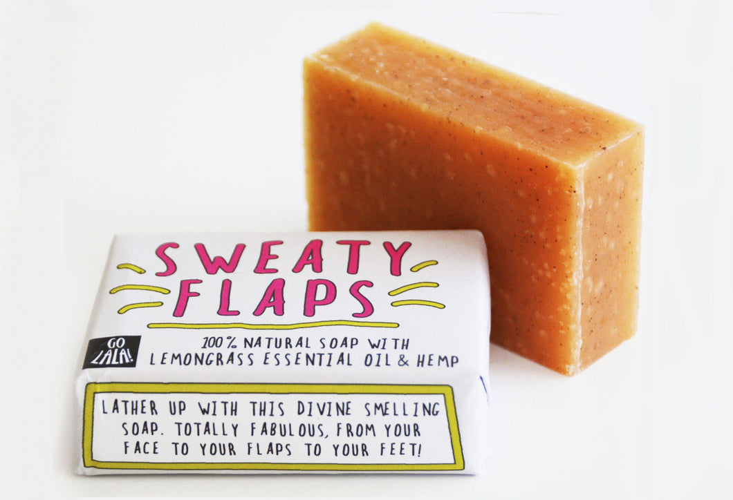 Sweaty Flaps Soap Bar Funny Rude Novelty Gift Vegan