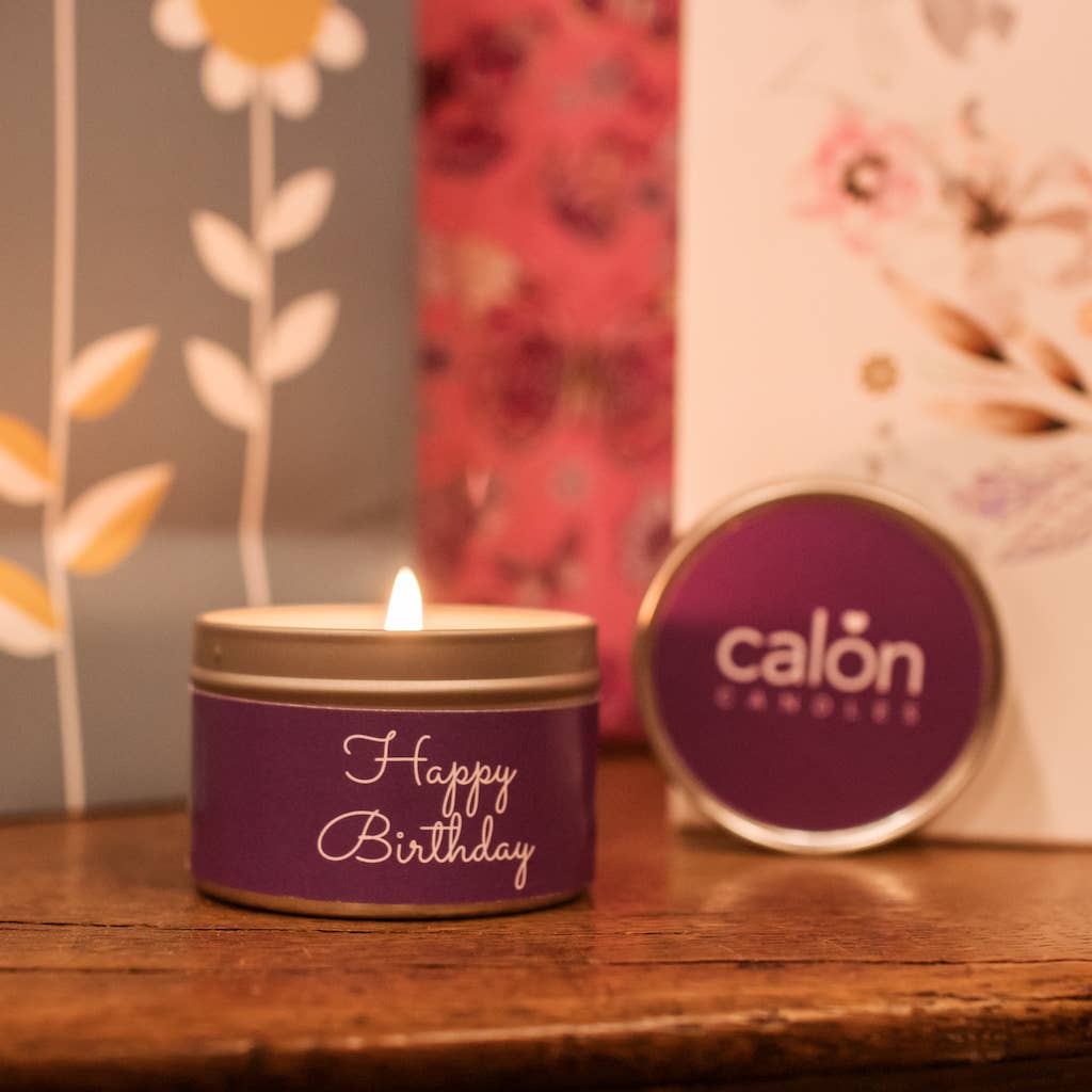 Happy Birthday | Penblwydd Hapus Bilingual Mini Tin Candle