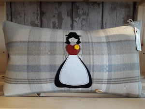 Rectangle Cushion with Large Welsh Lady (5 Colours)