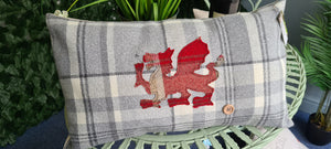 Rectangle Cushion with Large Welsh Dragon