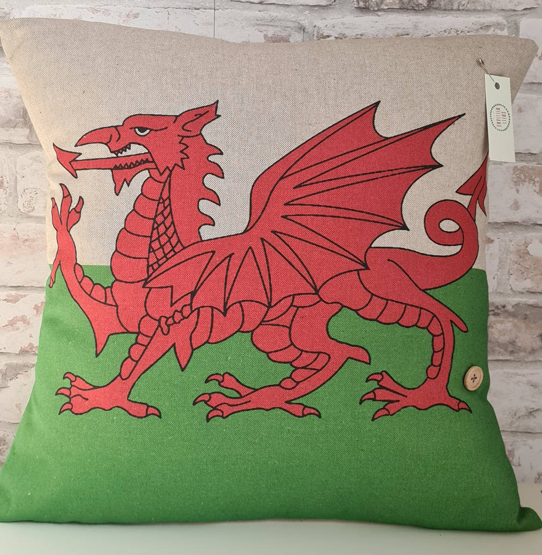 Welsh Dragon Printed Cushion