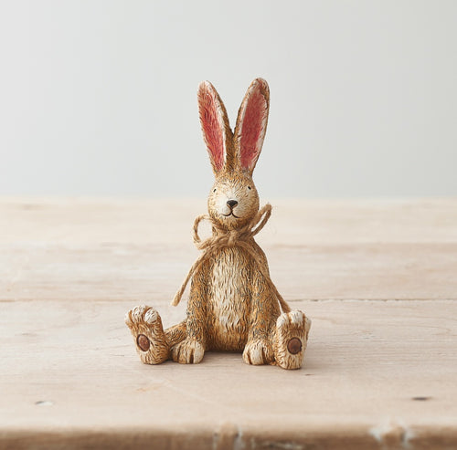 Sitting Rabbit with Bow 10cm