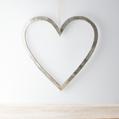 Hanging Aluminium Heart 50cm