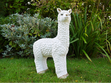 Load image into Gallery viewer, White Llama Garden Ornament