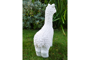 White Llama Garden Ornament