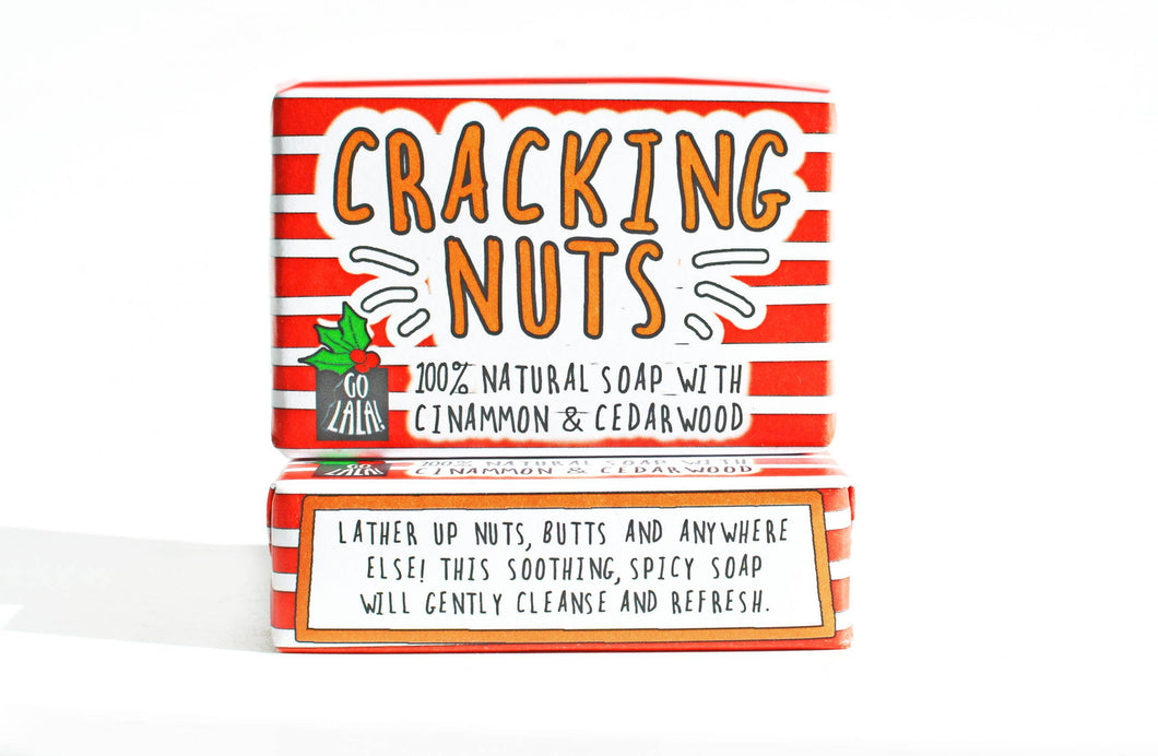 Cracking Nuts Christmas Soap Bar Funny Rude Novelty Gift