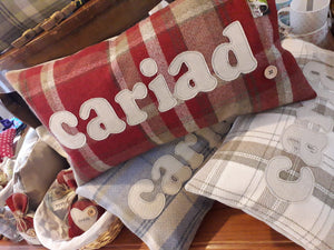 Cariad Cushion - 5 Colours to choose from