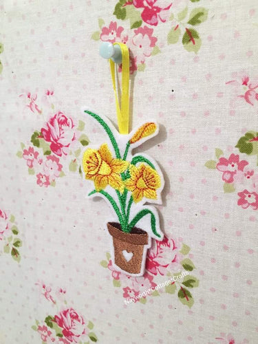Embroidered Daffodil Decoration