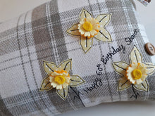 Load image into Gallery viewer, Personalised Cushion - Rectangle with Daffodils