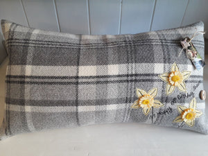 Personalised Cushion - Rectangle with Daffodils