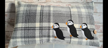 Load image into Gallery viewer, Puffin Cushion (choose 1 or trio). Choice of Colours