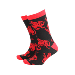 Welsh Dragon - Men's Bamboo Socks