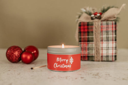 Merry Christmas | Nadolig Llawen Bilingual Mini Tin Candle