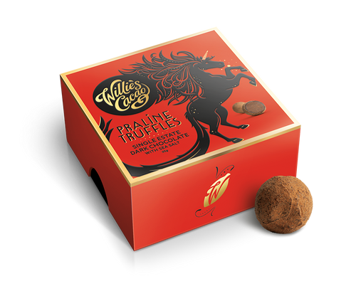 Dark Chocolate Praline Truffles with Sea Salt 35g